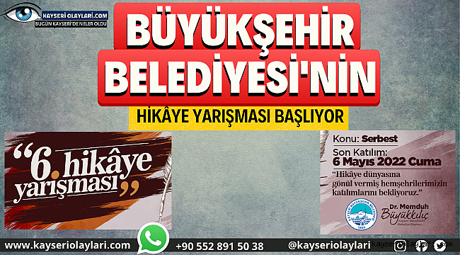 Büyükşehir Belediyesi'nin hikâye yarışması başlıyor