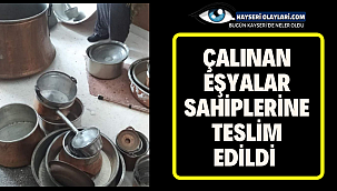 Çalınan Eşyalar Sahiplerine Teslim Edildi