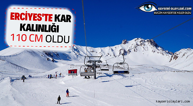 Erciyes'te Kar Kalınlığı 110 Cm Oldu