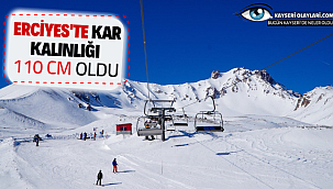 Erciyes'te Kar Kalınlığı 110 Cm Oldu