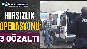 Hırsızlık Operasyonu 3 Gözaltı