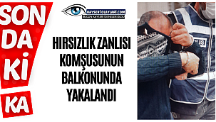 Hırsızlık zanlısı komşusunun balkonunda yakalandı