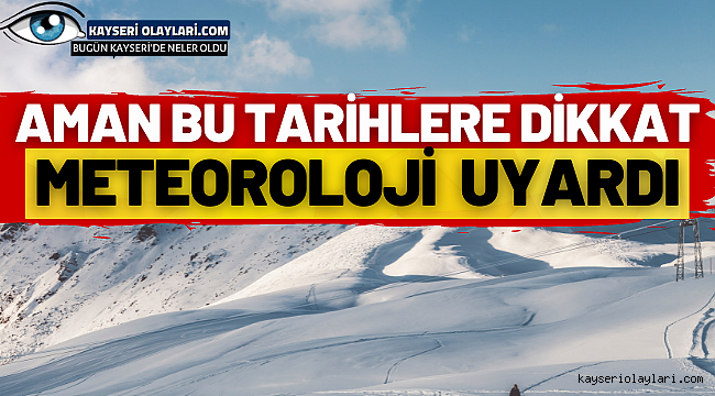 Kayseri ve 15 il için kar ve çığ uyarısı