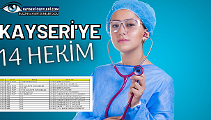 Kayseri'ye 14 Hekim Kadrosu Tahsis Edildi