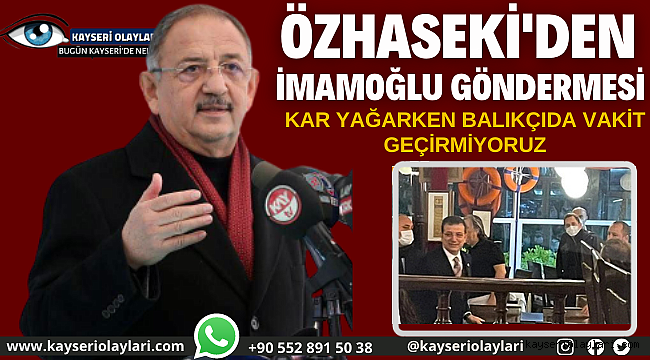Özhaseki'den İmamoğlu Göndermesi 