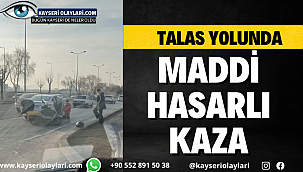 Talas Yolunda Maddi Hasarlı Kaza