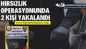 Hırsızlık operasyonunda 2 kişi yakalandı