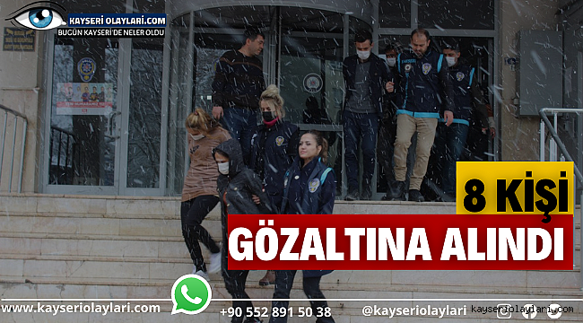 Hırsızlık şüphelisi 8 kişi yakalandı