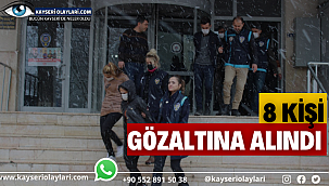 Hırsızlık şüphelisi 8 kişi yakalandı