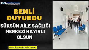 İl Sağlık Müdürü Benli'den Yeni Binasına Taşınan Süksün Aile Sağlığı Merkezi'e Hayırlı Olsun Ziyareti