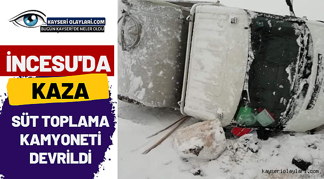 Süt Toplama Araçı Devrildi!