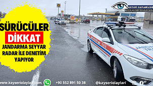 Jandarma Seyyar Radar İle Denetim Yapıyor