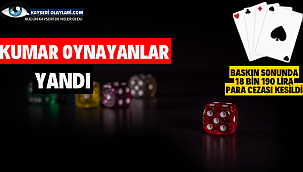 Kumar oynayanlar yandı Baskın sonunda 18 bin 190 lira para cezası kesildi
