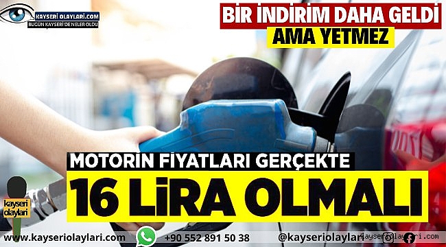 Motorin ve benzine 16 Mart 2022'de Yine İndirim Var