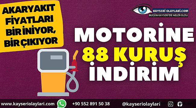 Motorine 88 Kuruş İndirim Geliyor 