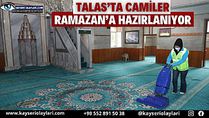 Talas'ta camiler Ramazan'a hazırlanıyor