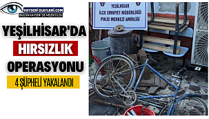 Yeşilhisar'da hırsızlık operasyonu: 4 şüpheli yakalandı