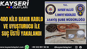 400 kilo bakır kabloyla suçüstü yakalandı