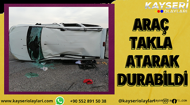 Araç Takla Atarak Durabildi 7 yaralı