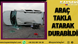 Araç Takla Atarak Durabildi 7 yaralı
