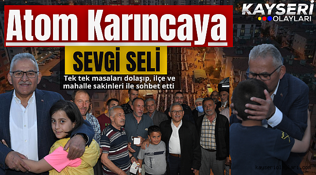 Büyükkılıç Tek tek masaları dolaşıp, ilçe ve mahalle sakinleri ile sohbet edip Bayramlarını Kutladı
