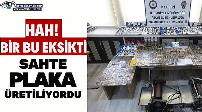 Hah Bir Bu Eksikti Sahte Plaka Üretim