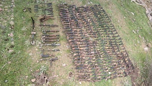 Kuzey Irak'ta teröre büyük darbe! PKK'nın cephaneliği ele geçirildi