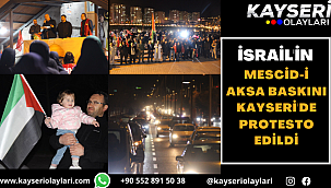 Mescid-i Aksa baskını Kayseri'de protesto edildi