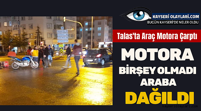 Motosiklet Sürücüsüne Çarptı