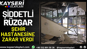 Şiddetli Rüzgar Şehir Hastanesine Zarar Verdi