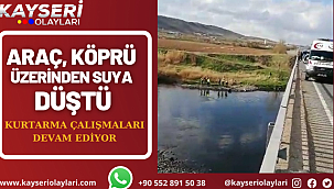 SON DAKİKA… Araç, köprü üzerinden suya düştü