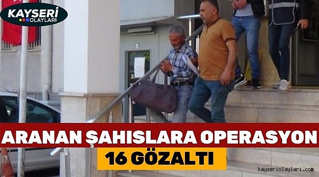 Aranan Şahıslara Operasyon