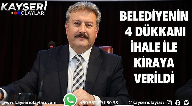 Belediyenin 4 dükkanı ihale ile kiraya verildi