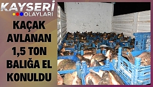 Kaçak avlanan 1,5 ton balığa el konuldu