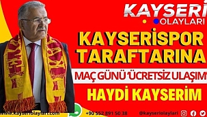 Kayserispor taraftarına maç günü 'ücretsiz ulaşım'