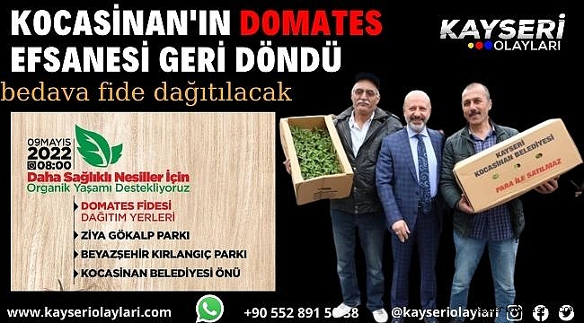 Kocasinan Belediyesi Ücretsiz Fide Dağıtımı Yapacak