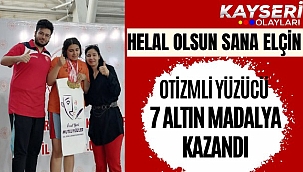 Otizmli yüzücü Elçin 7 altın madalya kazandı