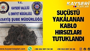 Suçüstü yakalanan kablo hırsızları tutuklandı