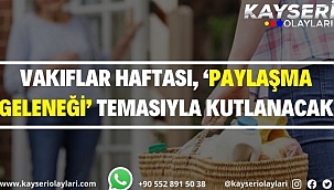 Vakıflar Haftası, 'paylaşma geleneği' temasıyla kutlanacak