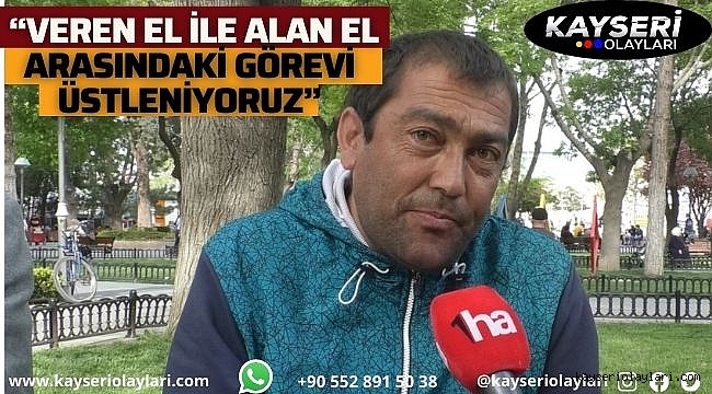 Veren el ile alan el arasındaki görevi üstleniyoruz"