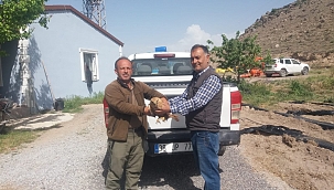 Yaralı halde bulunan şahin, tedavi altına alındı