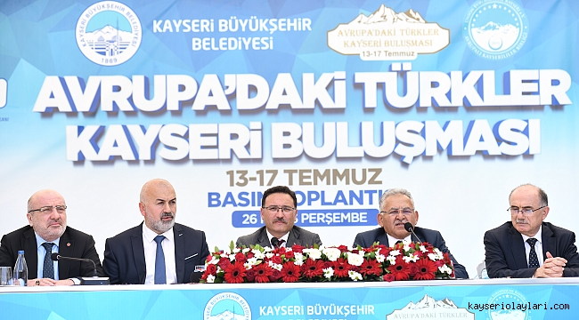 'Avrupa'daki Türkler Kayseri Buluşması' etkinliğinde 13 sanatçı konser verecek