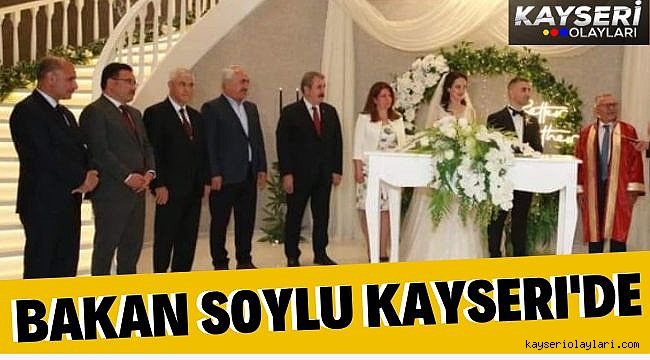 Bakan Soylu, Kayseri'de nikah şahidi oldu