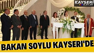 Bakan Soylu, Kayseri'de nikah şahidi oldu