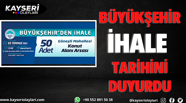 Büyükşehir'den ihale