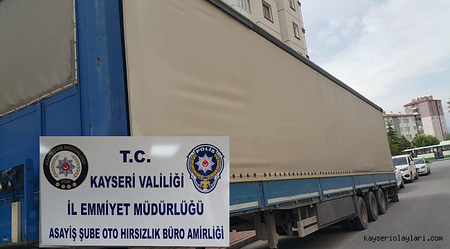 İstanbul'dan çalındı, Kayseri'de bulundu