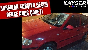 Karşıdan karşıya geçen gence araç çarptı