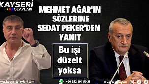 Mehmet Ağar'ın sözlerine Sedat Peker'den yanıt: Bu işi düzelt yoksa