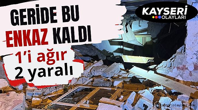 Geride Bu Enkaz Kaldı! 1'i ağır 2 yaralı