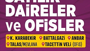 MELİKGAZİ'DE 35 ADET TAŞINMAZ İHALE İLE SATILACAK